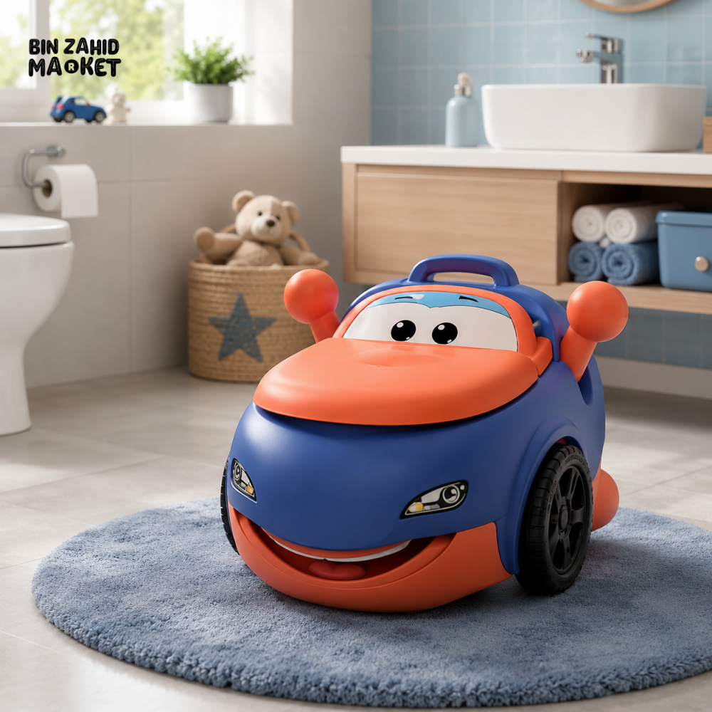 CAR SHAPED BABY POTTY TRAINING SEAT - BLUE