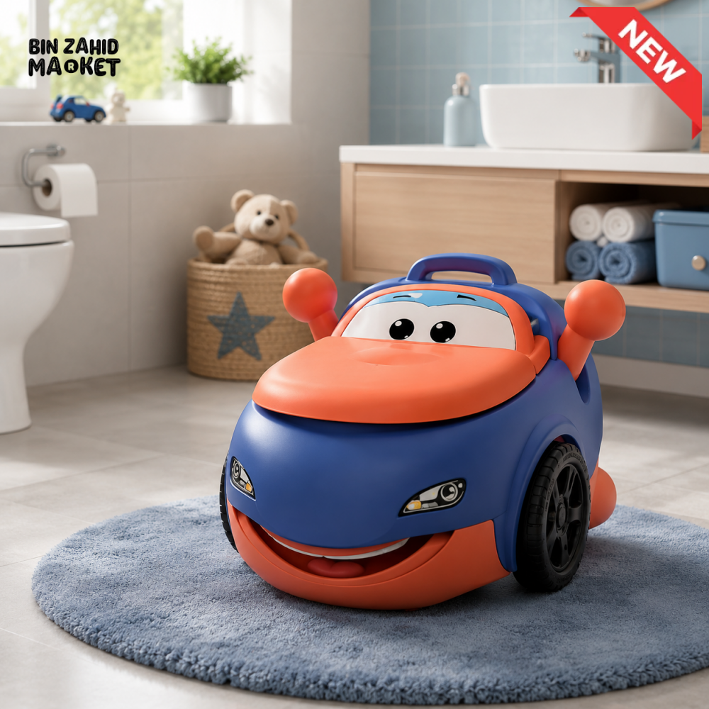 CAR SHAPED BABY POTTY TRAINING SEAT - BLUE