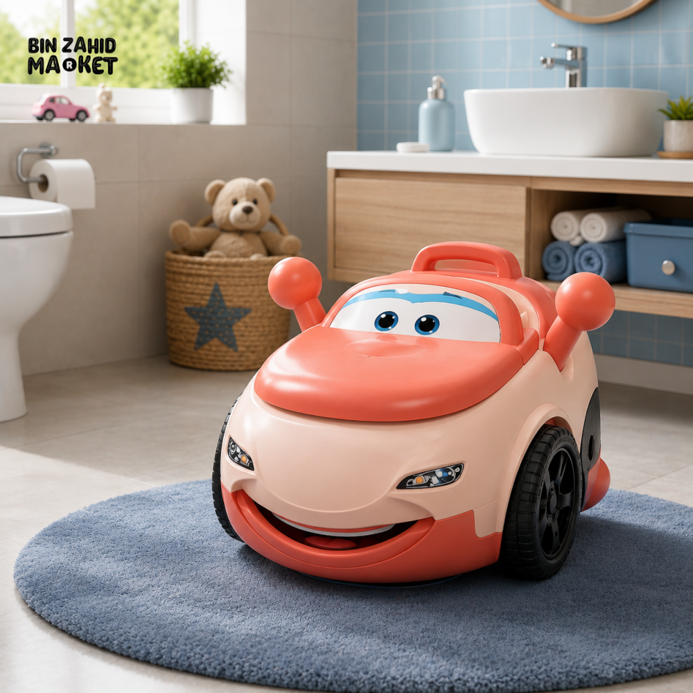 CAR SHAPED BABY POTTY TRAINING SEAT - PINK