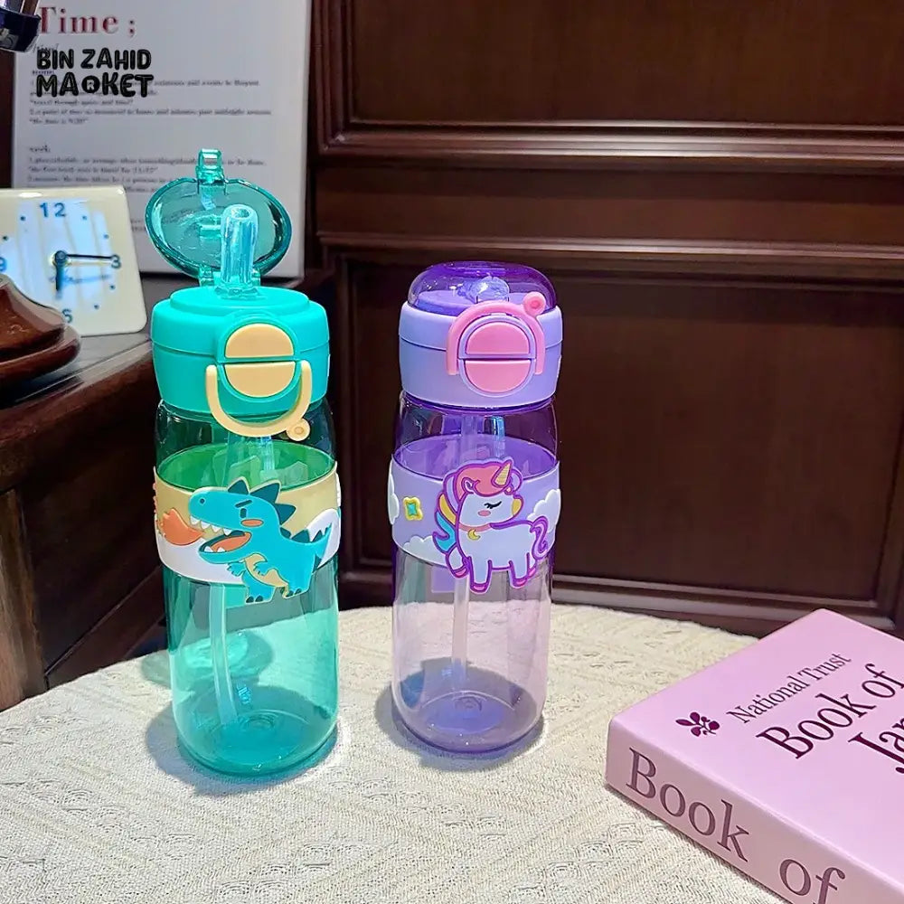 CARTOON CAPYBARA WATER CUP – HIGH AESTHETIC PLASTIC TUMBLER WITH HANDLE DUAL STRAW & LEAKPROOF LID