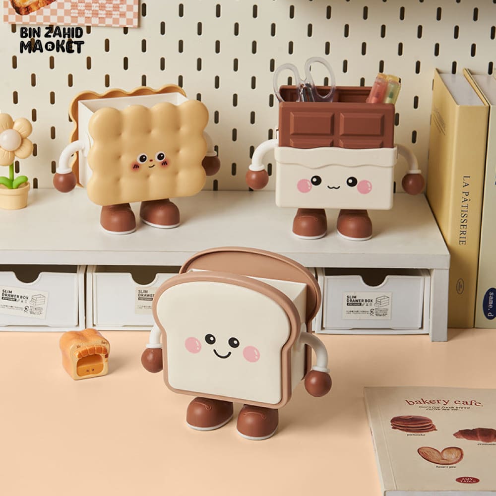 CARTOON COOKIE DESK ORGANIZER & PEN HOLDER STORAGE BOX