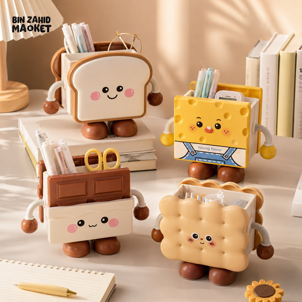 CARTOON COOKIE DESK ORGANIZER & PEN HOLDER STORAGE BOX