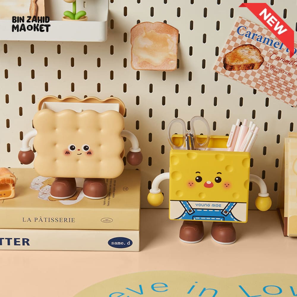 CARTOON COOKIE DESK ORGANIZER & PEN HOLDER STORAGE BOX