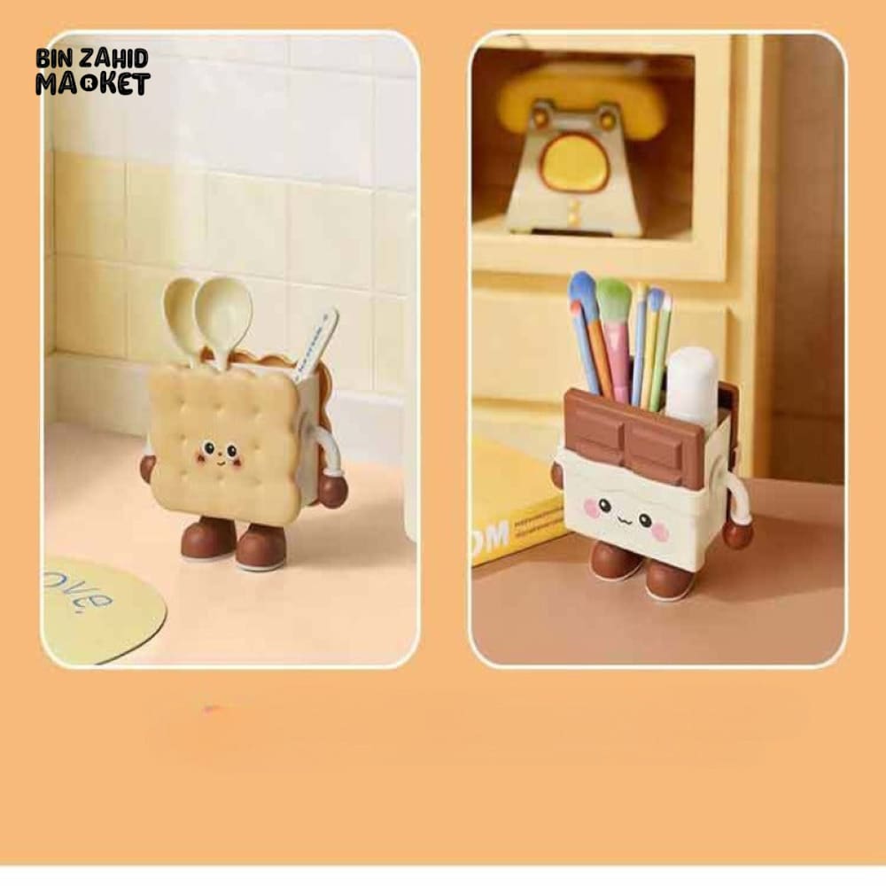 CARTOON COOKIE DESK ORGANIZER & PEN HOLDER STORAGE BOX