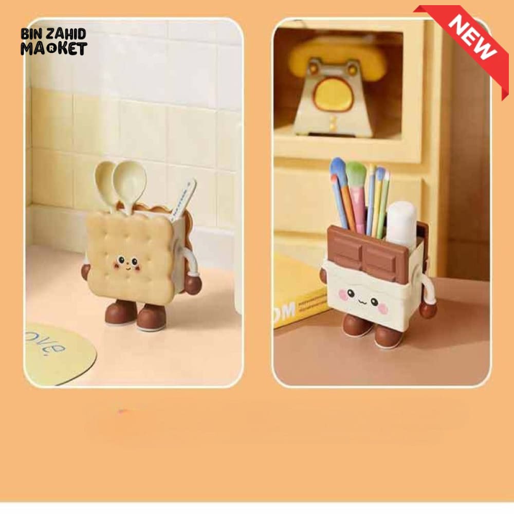 CARTOON COOKIE DESK ORGANIZER & PEN HOLDER STORAGE BOX