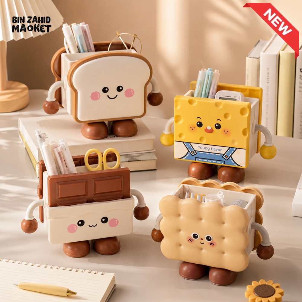 CARTOON COOKIE DESK ORGANIZER & PEN HOLDER STORAGE BOX