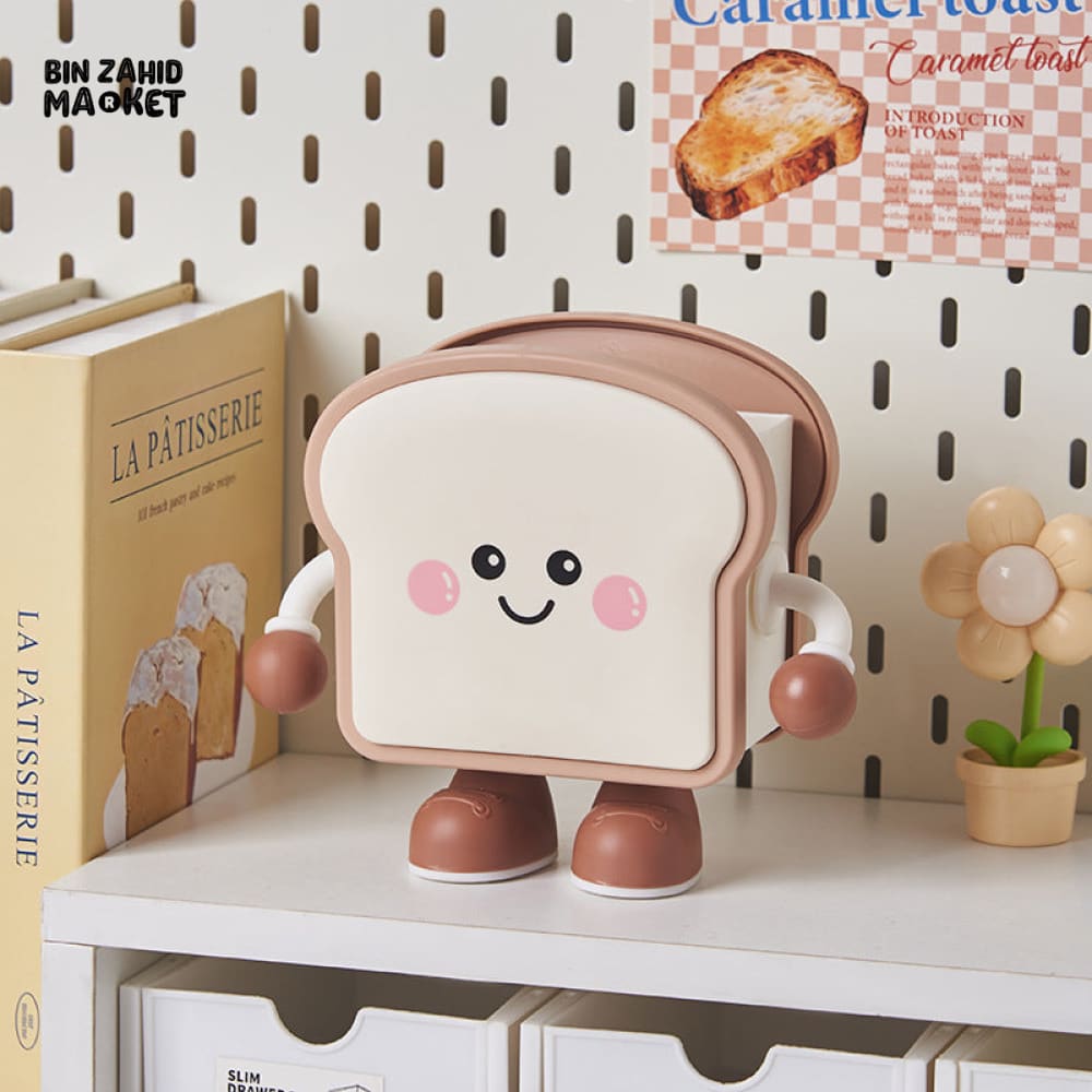 CARTOON COOKIE DESK ORGANIZER & PEN HOLDER STORAGE BOX - Toast