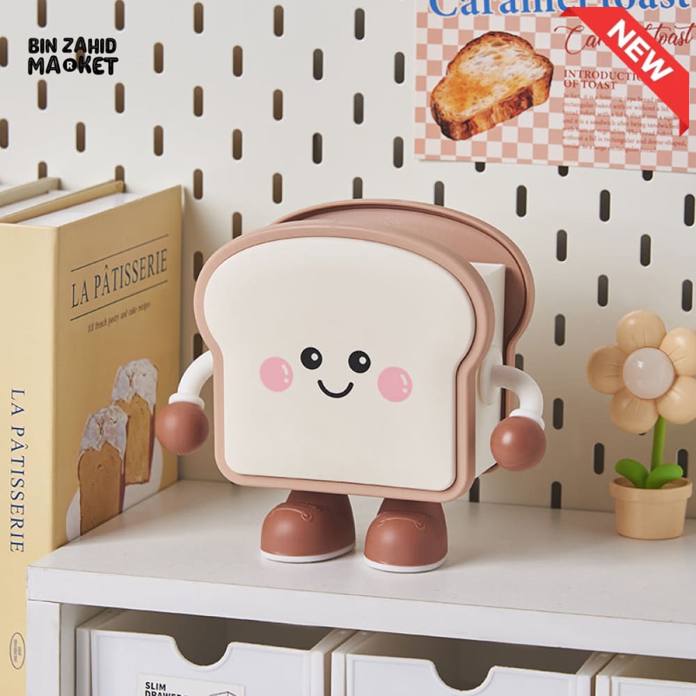CARTOON COOKIE DESK ORGANIZER & PEN HOLDER STORAGE BOX - Toast