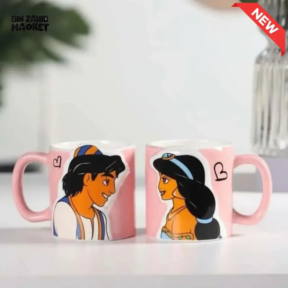 CARTOON PRINCE & QUEEN CERAMIC COFFEE MUG - 1 PIECE - Mugs