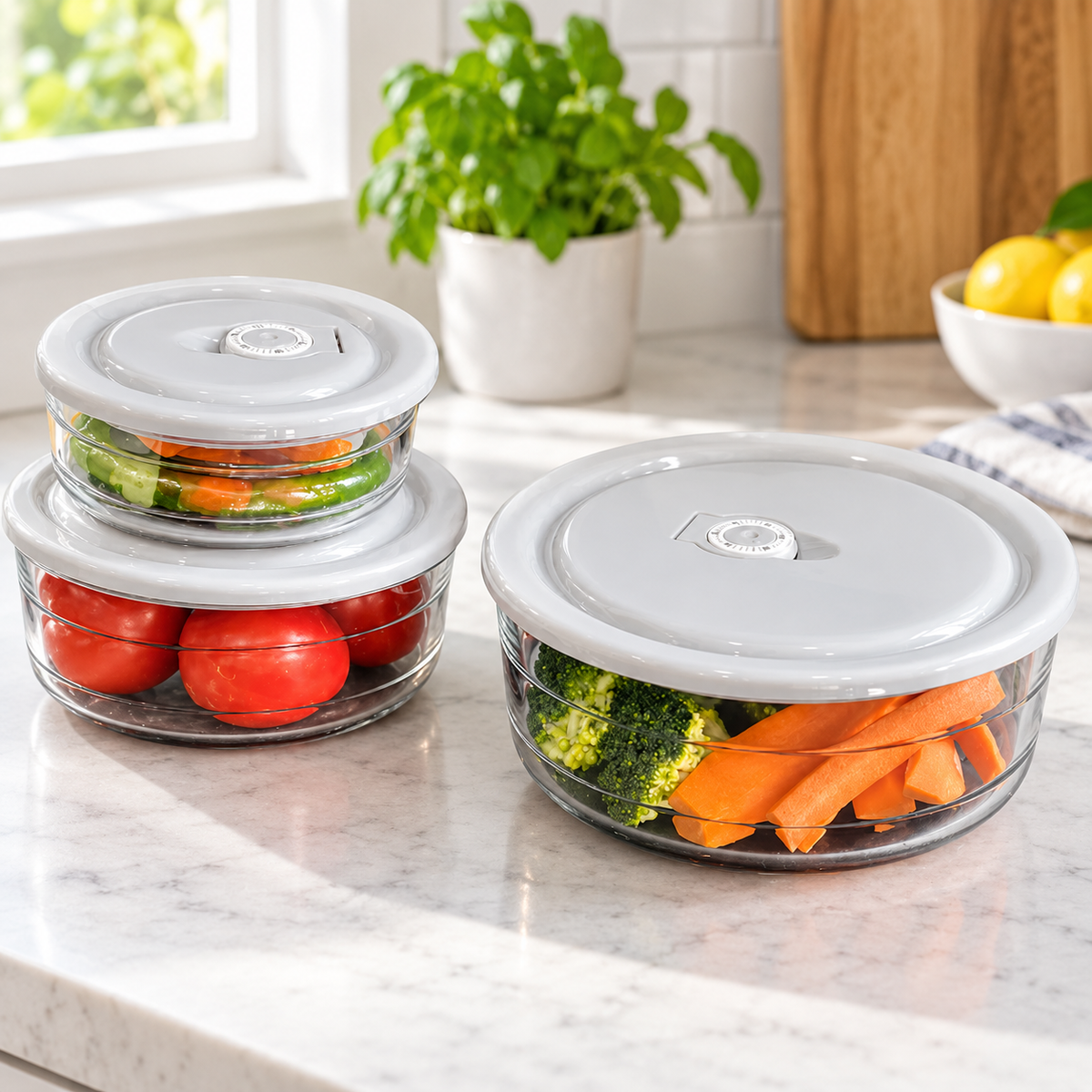 Limon Round Food Container Set – 3 Containers