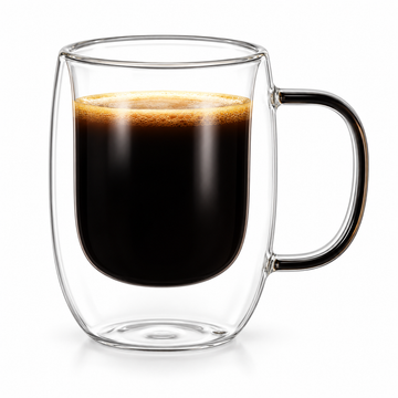 Danny Home 2 Piece Double Wall Glass Mug - 80 ml