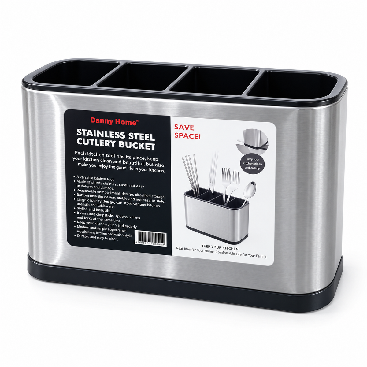 Danny Home Cutlery Bucket - 18x8.6x13cm