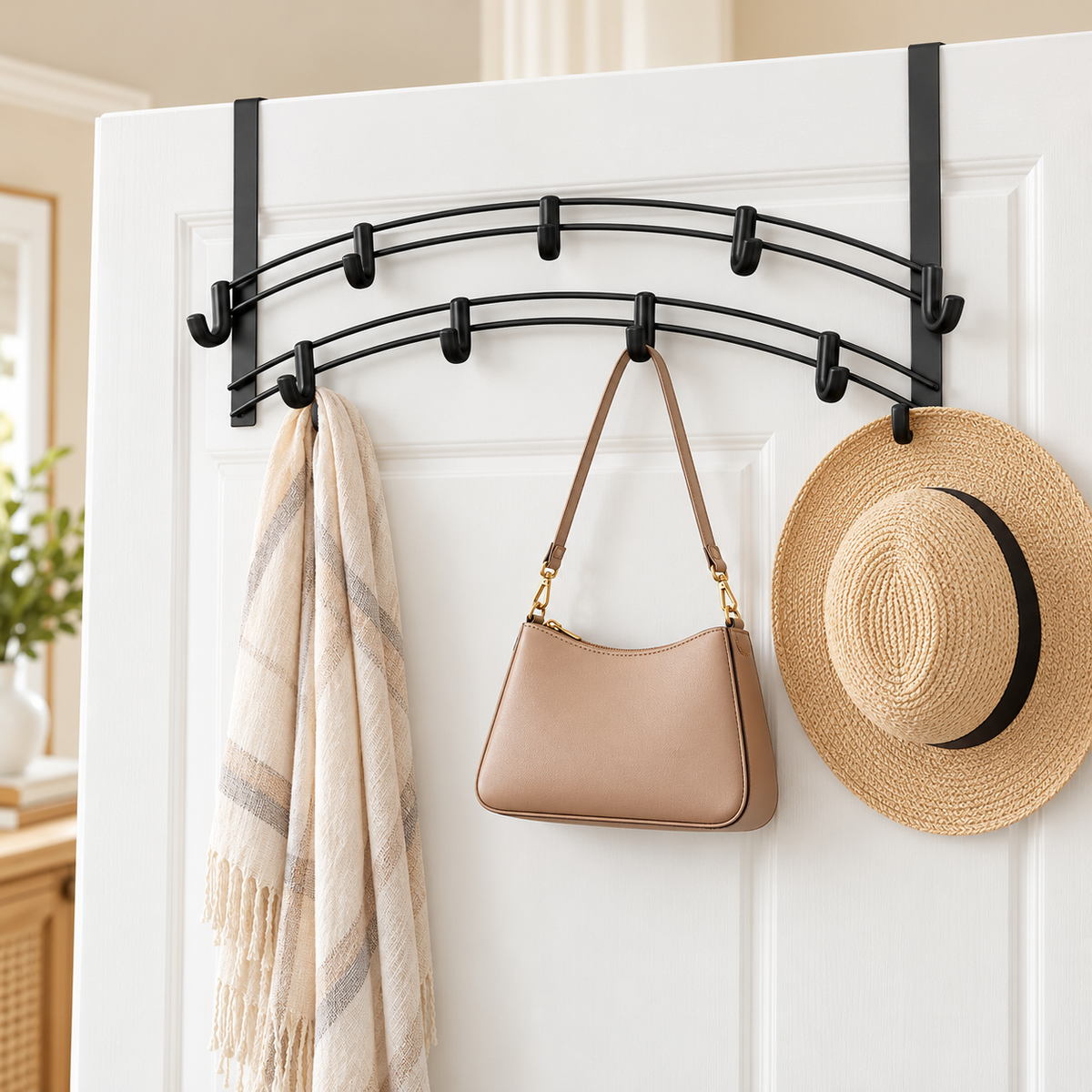Danny Home 9-Hook  Over-The-Door Hanger - 45x7.3x26cm