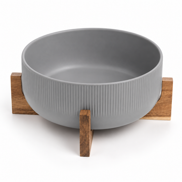 Danny Home ribbed bowl with stand