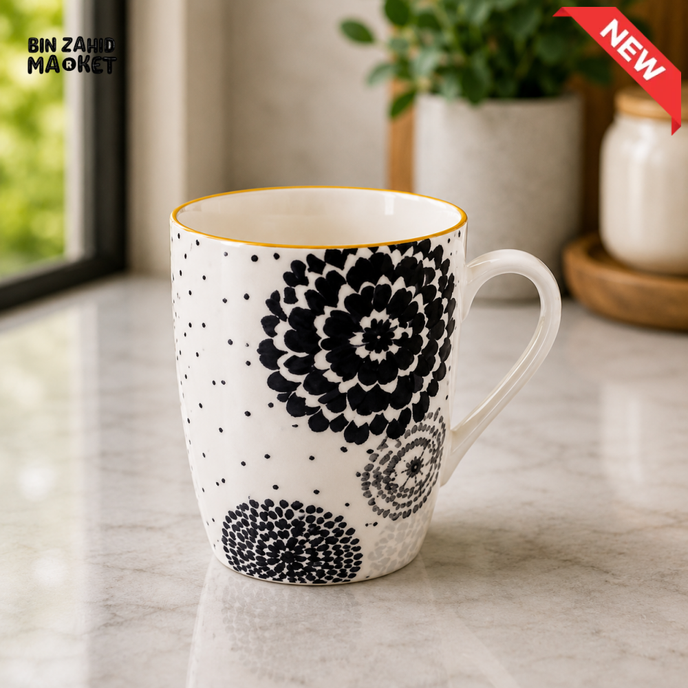 CERAMIC COFFEE MUG SET (1 PCS) - MANDALA BLOOM