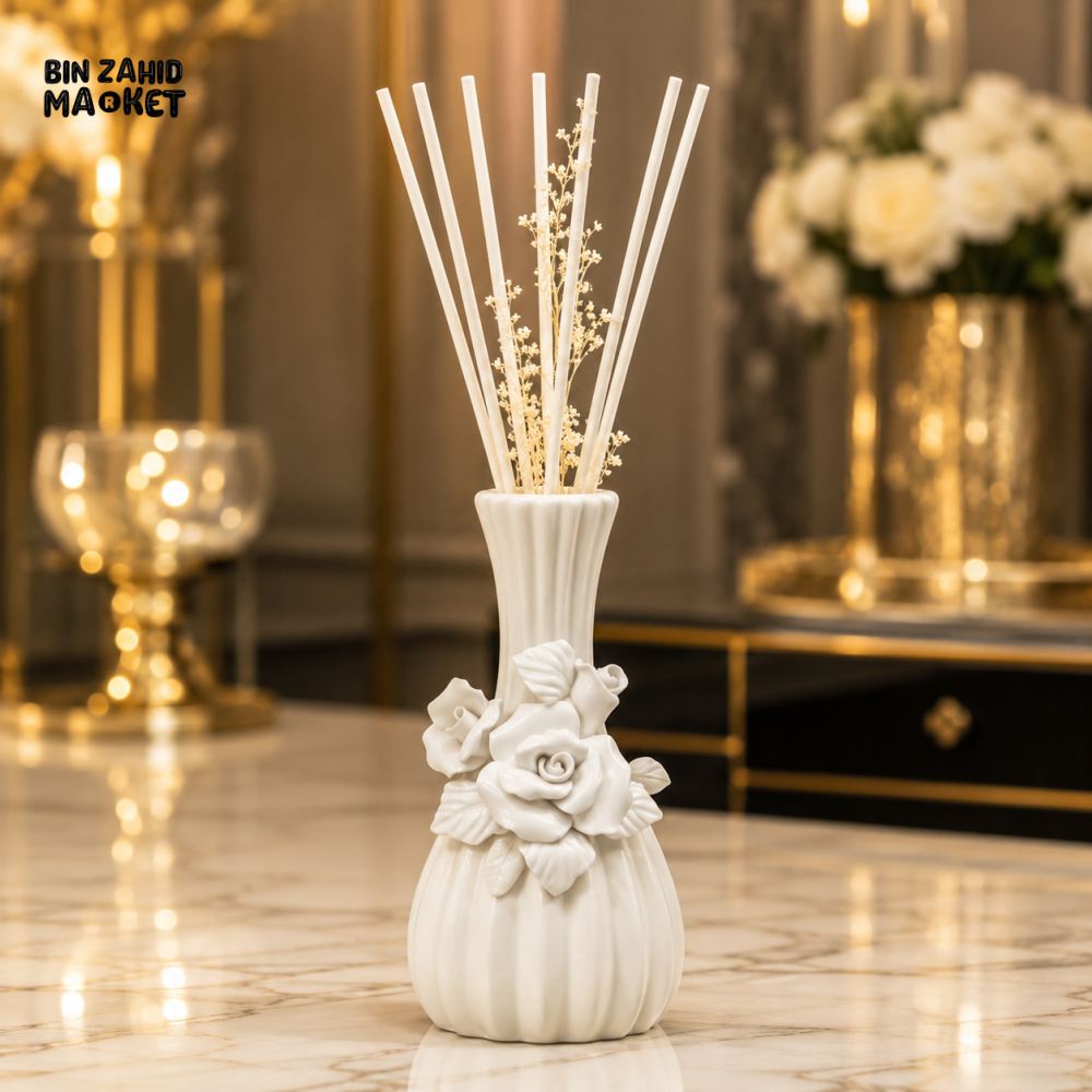 CERAMIC FLORAL REED DIFFUSER DECOR