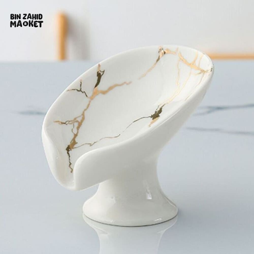 CERAMIC MARBLE PRINTED DISH FOR SOAP