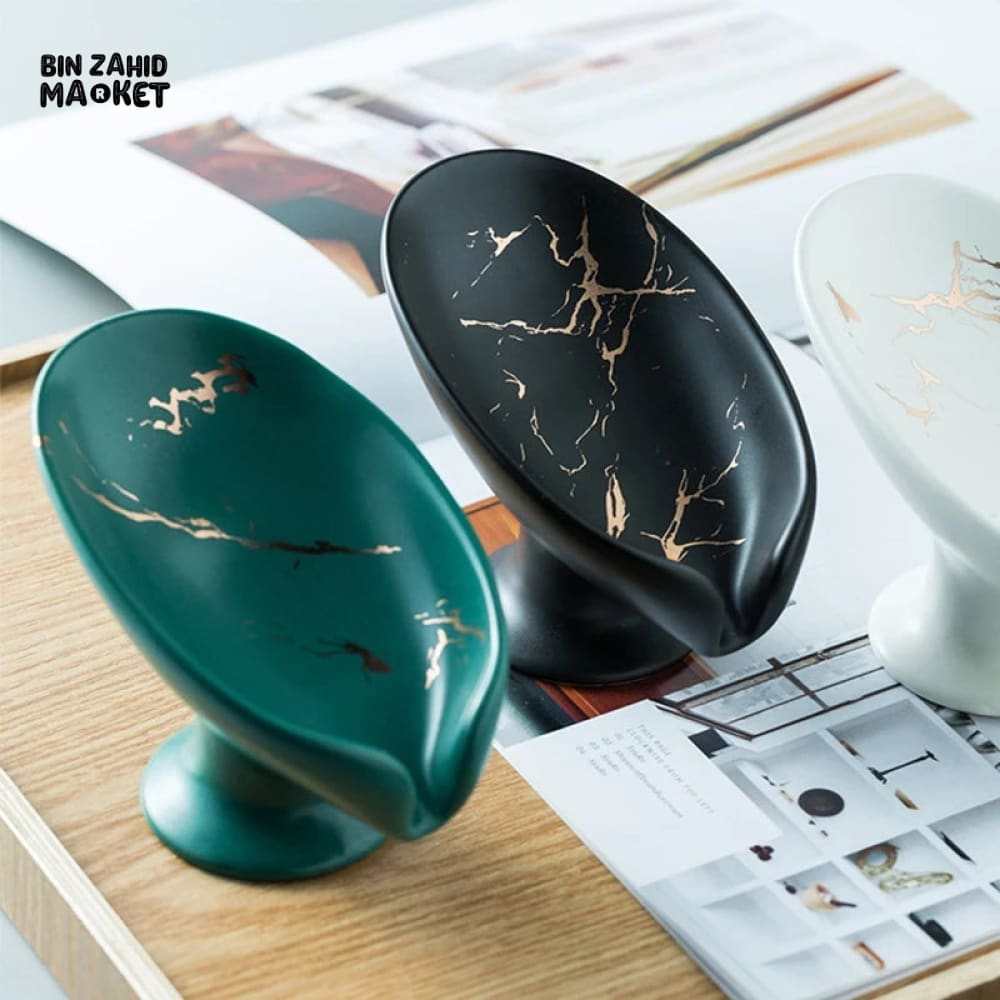 CERAMIC MARBLE PRINTED DISH FOR SOAP