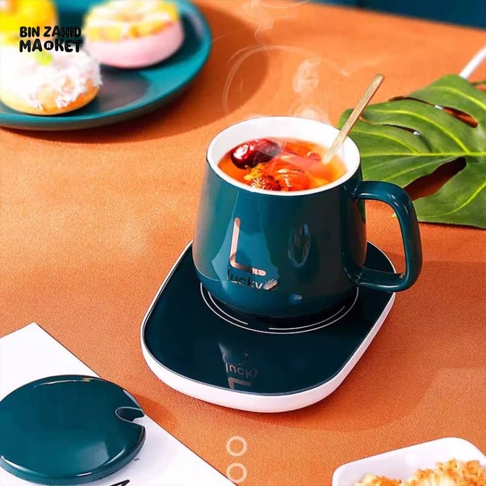 CERAMIC MUG WITH ELECTRIC TEMPERATURE PLATE