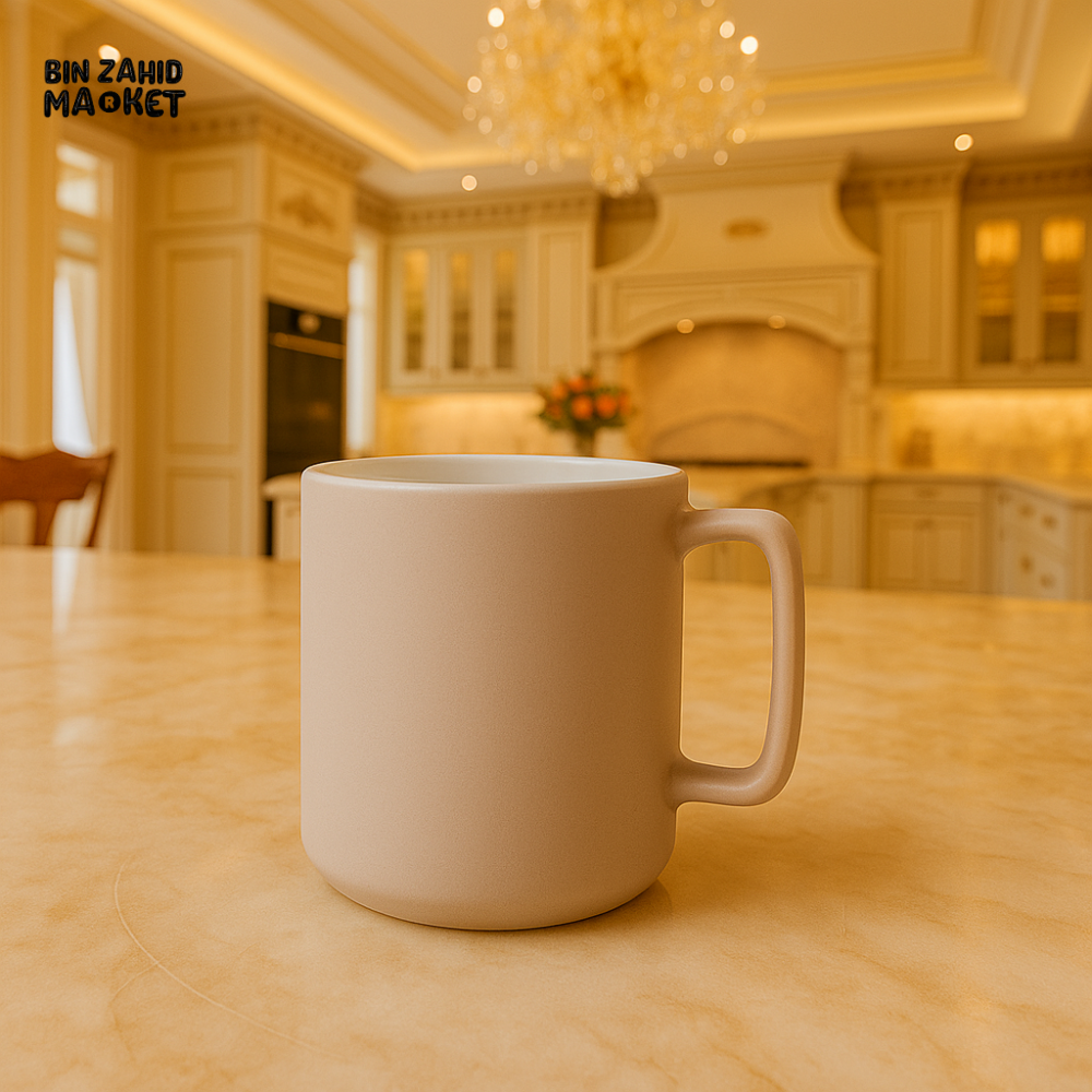 CERAMIC MUG WITH HANDLE – MINIMALIST DESIGN COFFEE & TEA CUP