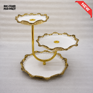 CERAMIC SERVING STAND - 3 LAYER