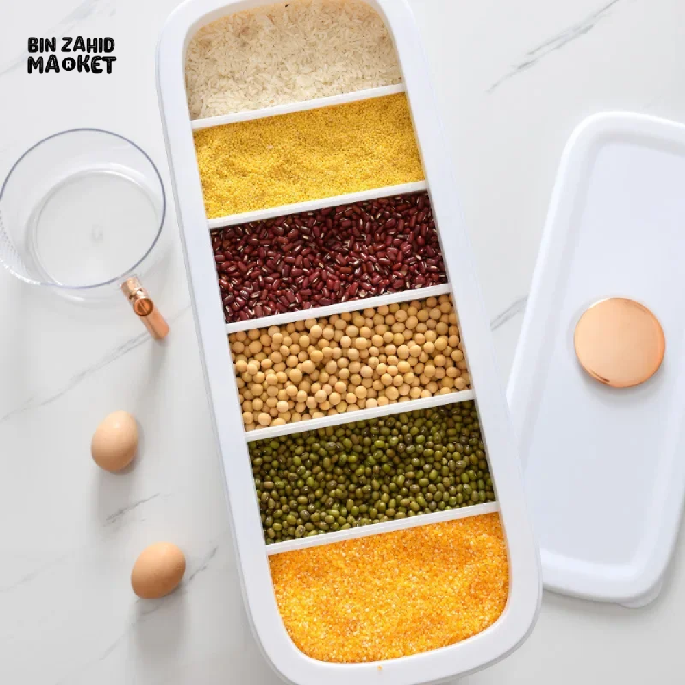 CEREAL DISPENSER 6-GRID STORAGE – EASY TO USE & CLEAN