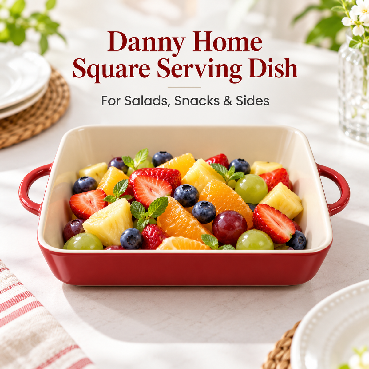 Danny Home Square Serving Dish - 15 Inches