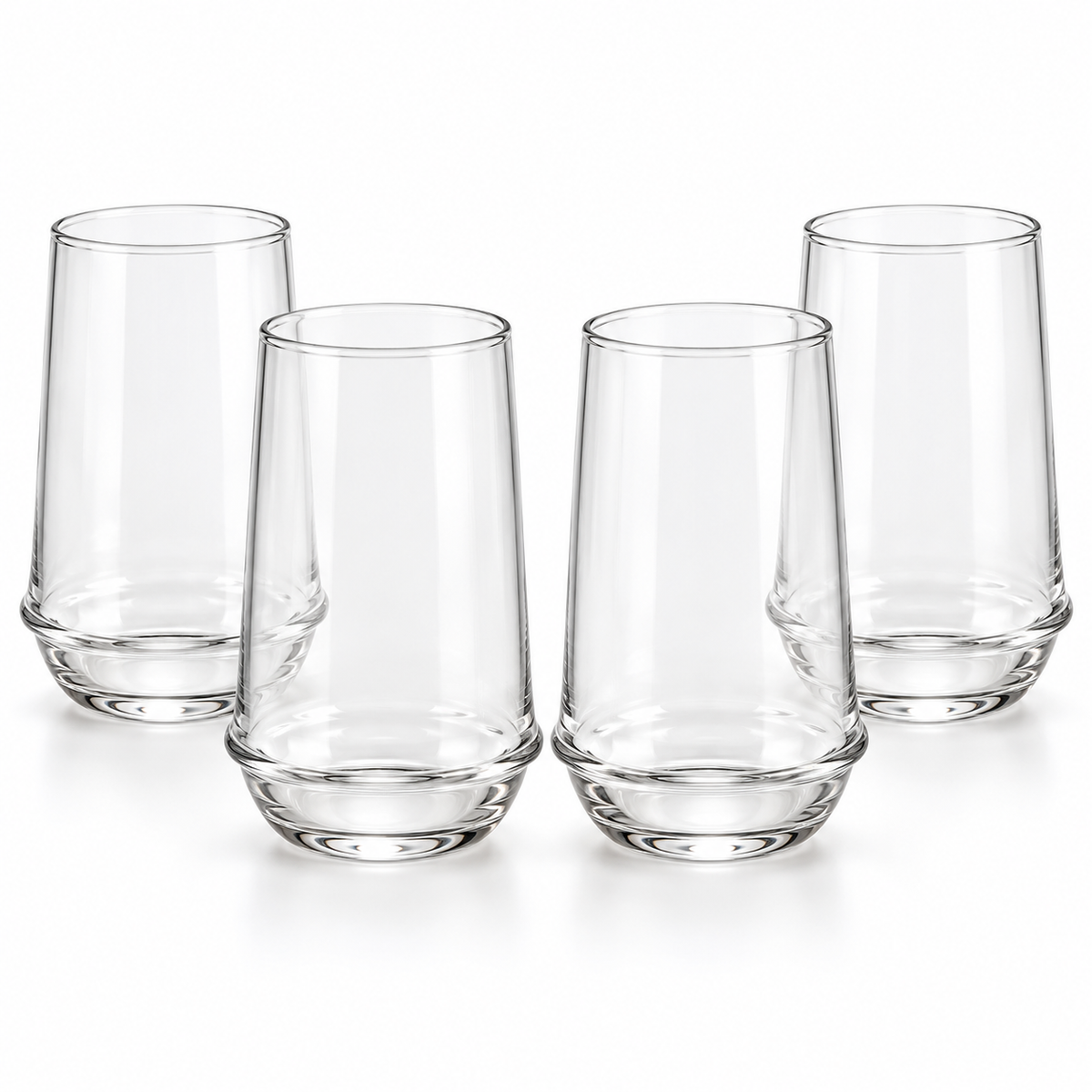 Danny Home 4 Piece Tapered Drinking Glass Set - 396 ml