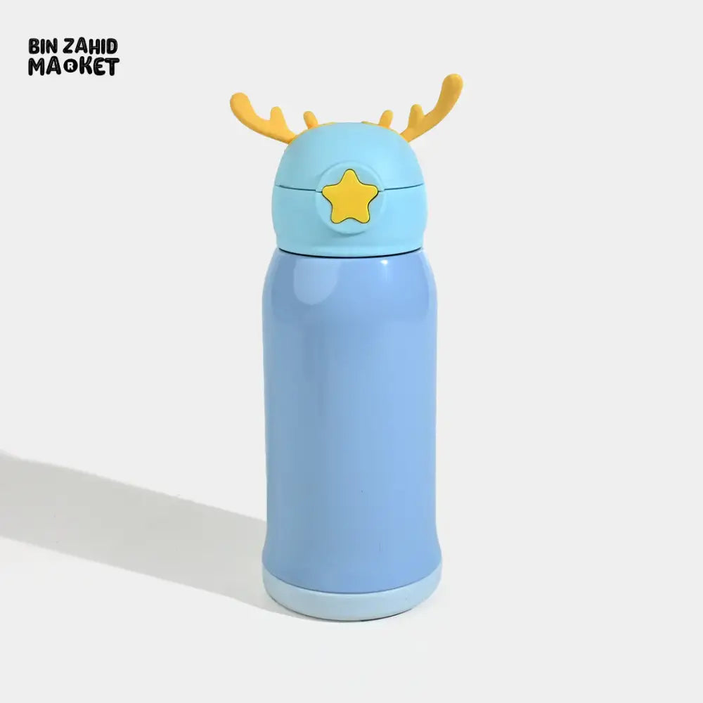 CHARACTER STAINLESS STEEL SIPPER BOTTLE WITH STRAW LEAK-PROOF & INSULATED - BLUE