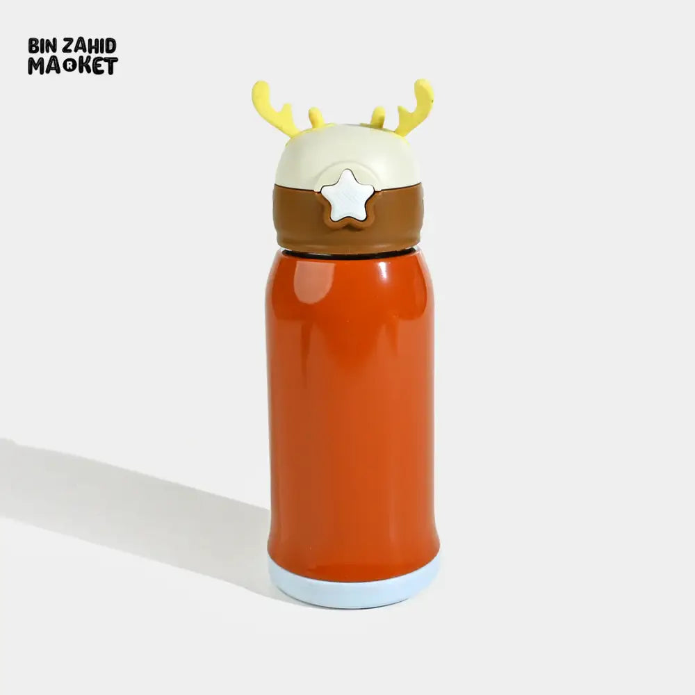 CHARACTER STAINLESS STEEL SIPPER BOTTLE WITH STRAW LEAK-PROOF & INSULATED - ORANGE