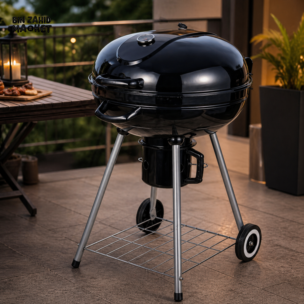 CHARCOAL KETTLE BBQ GRILL 22.5 INCH WITH LID PORTABLE OUTDOOR BBQ GRILL FOR PICNIC CAMPING TERRACE GARDEN