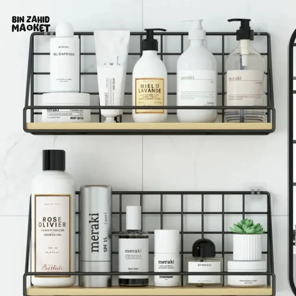 CHECKS AND BOXES WALL SHELF