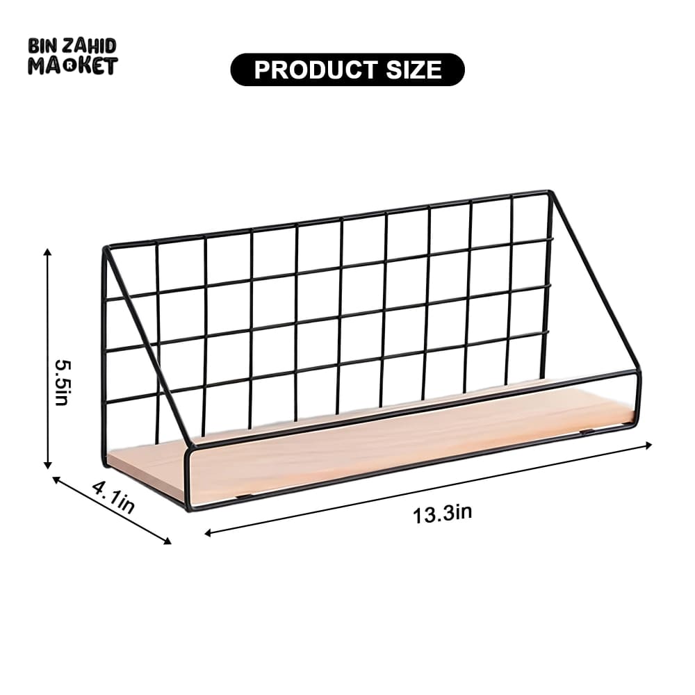 CHECKS AND BOXES WALL SHELF