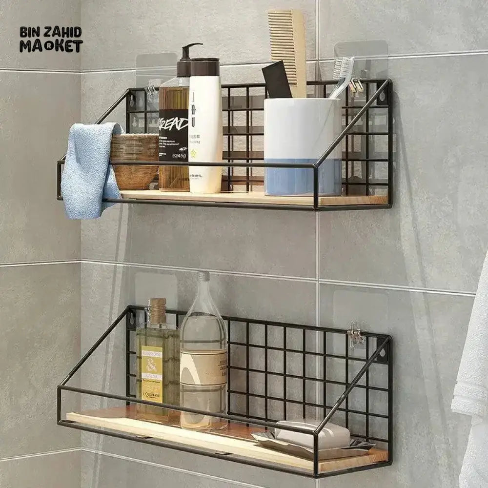 CHECKS AND BOXES WALL SHELF