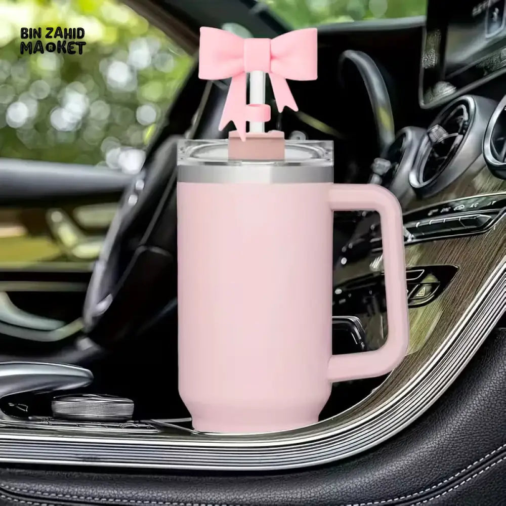 STRAW COVER FOR STANLEY - ELEGANT BIG BOW TIE STRAW COVER CAP