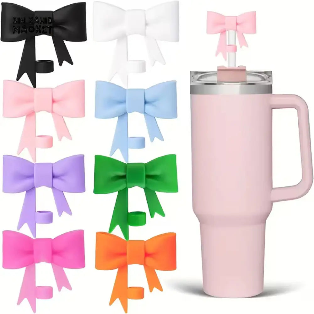 STRAW COVER FOR STANLEY - ELEGANT BIG BOW TIE STRAW COVER CAP