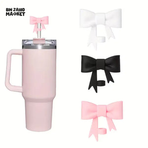 STRAW COVER FOR STANLEY - ELEGANT BIG BOW TIE STRAW COVER CAP