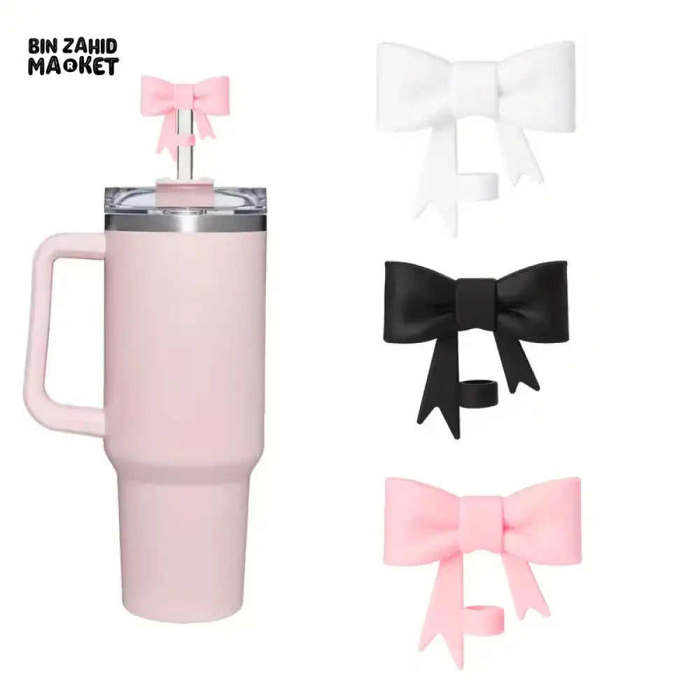 STRAW COVER FOR STANLEY - ELEGANT BIG BOW TIE STRAW COVER CAP