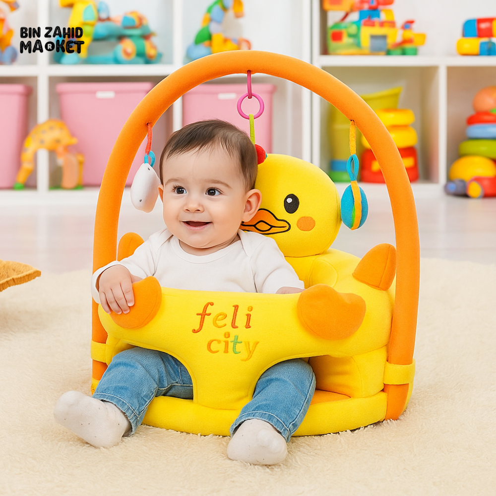 CHILDPLUSH ANIMALS TOY BAR RATTLE STUFF SEAT DUCK