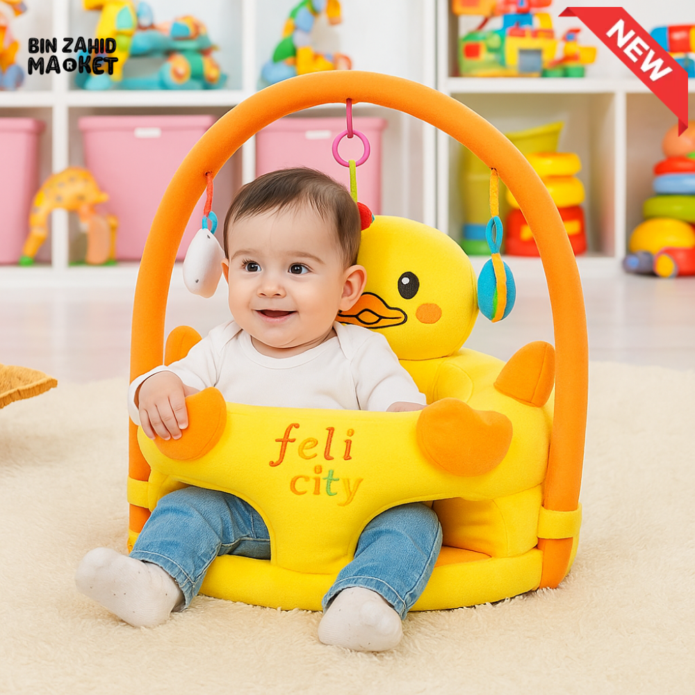 CHILDPLUSH ANIMALS TOY BAR RATTLE STUFF SEAT DUCK