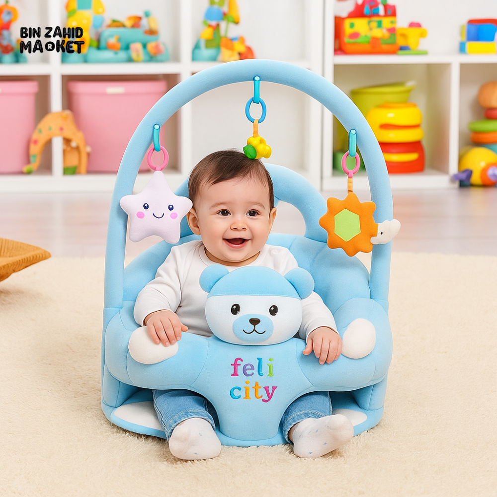 CHILDPLUSH ANIMALS TOY BAR RATTLE STUFF SEAT LAMB