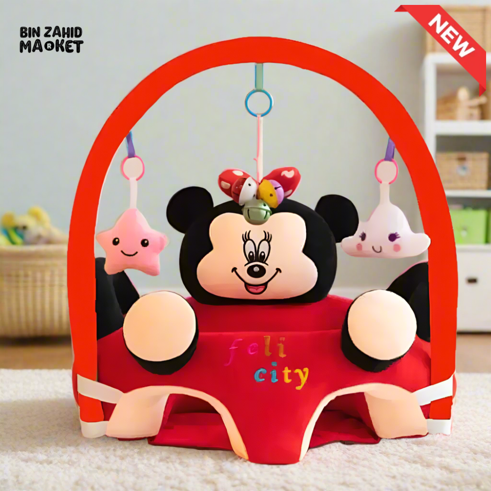CHILDPLUSH ANIMALS TOY BAR RATTLE STUFF SEAT MICKEY
