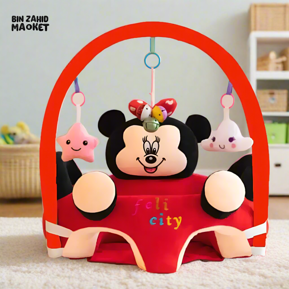 CHILDPLUSH ANIMALS TOY BAR RATTLE STUFF SEAT MICKEY