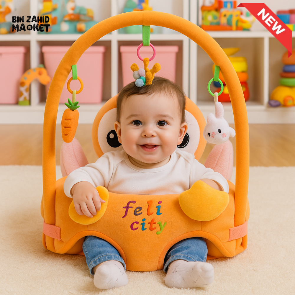 CHILDPLUSH ANIMALS TOY BAR RATTLE STUFF SEAT PENGUIN