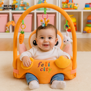 CHILDPLUSH ANIMALS TOY BAR RATTLE STUFF SEAT PENGUIN