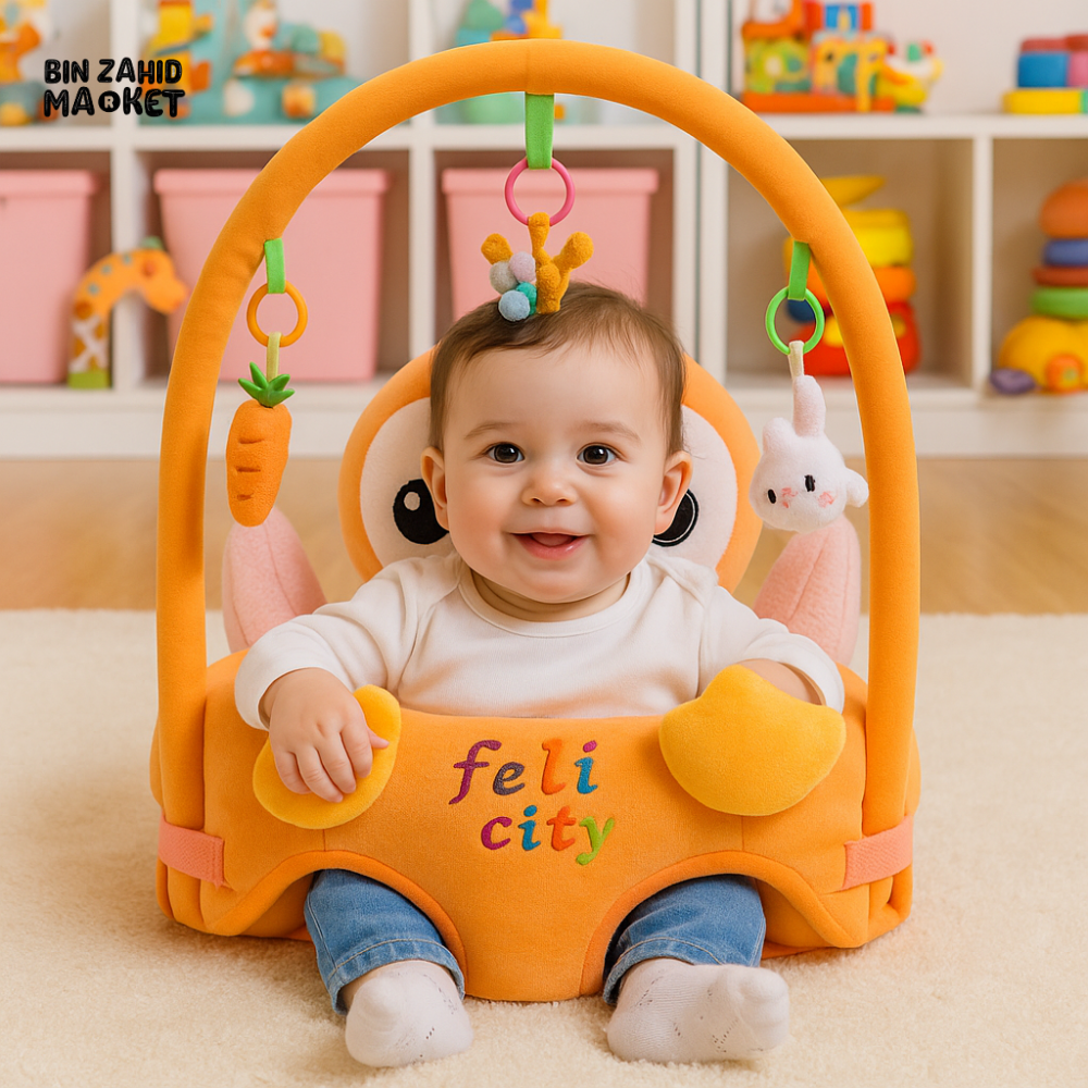 CHILDPLUSH ANIMALS TOY BAR RATTLE STUFF SEAT PENGUIN