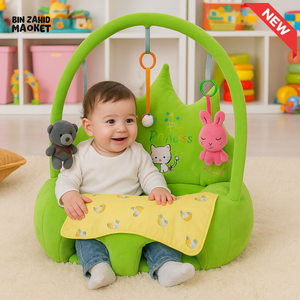 CHILDPLUSH CROWN TOY BAR RATTLE STUFF SEAT GREEN
