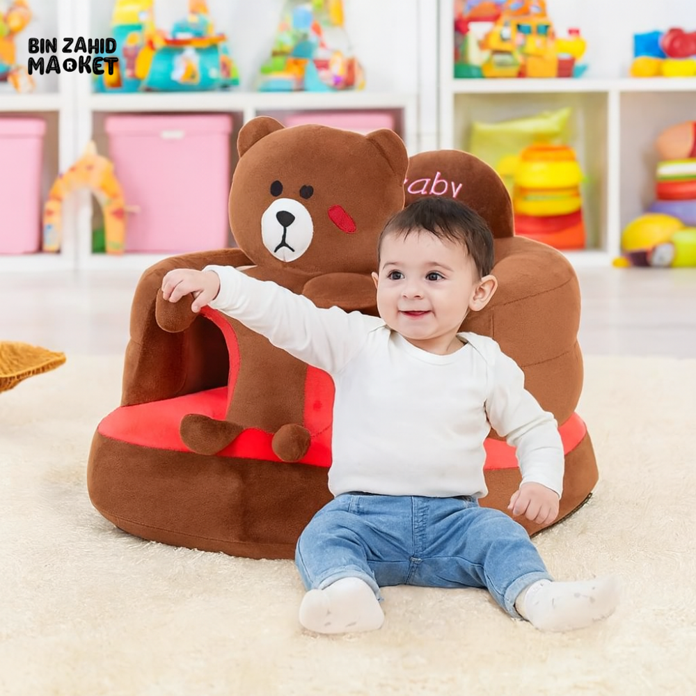 CHILDPLUSH ROUND CARTOON STUFF SEAT BEAR