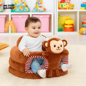 CHILDPLUSH ROUND CARTOON STUFF SEAT MONKEY