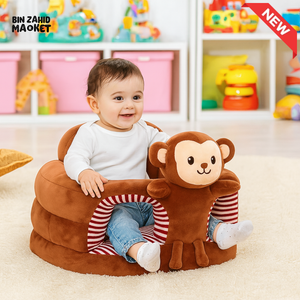 CHILDPLUSH ROUND CARTOON STUFF SEAT MONKEY
